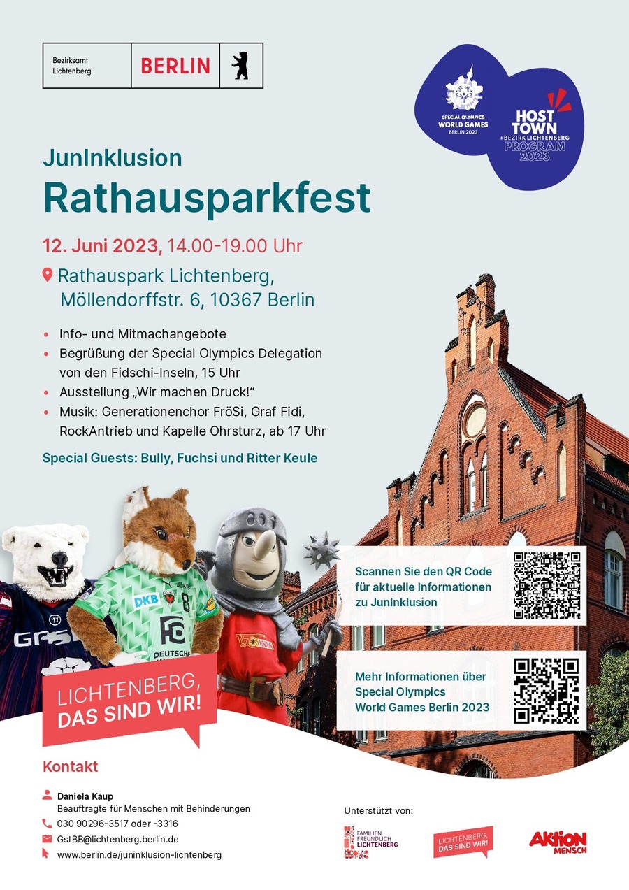 Plakat zum Rathausparkfest